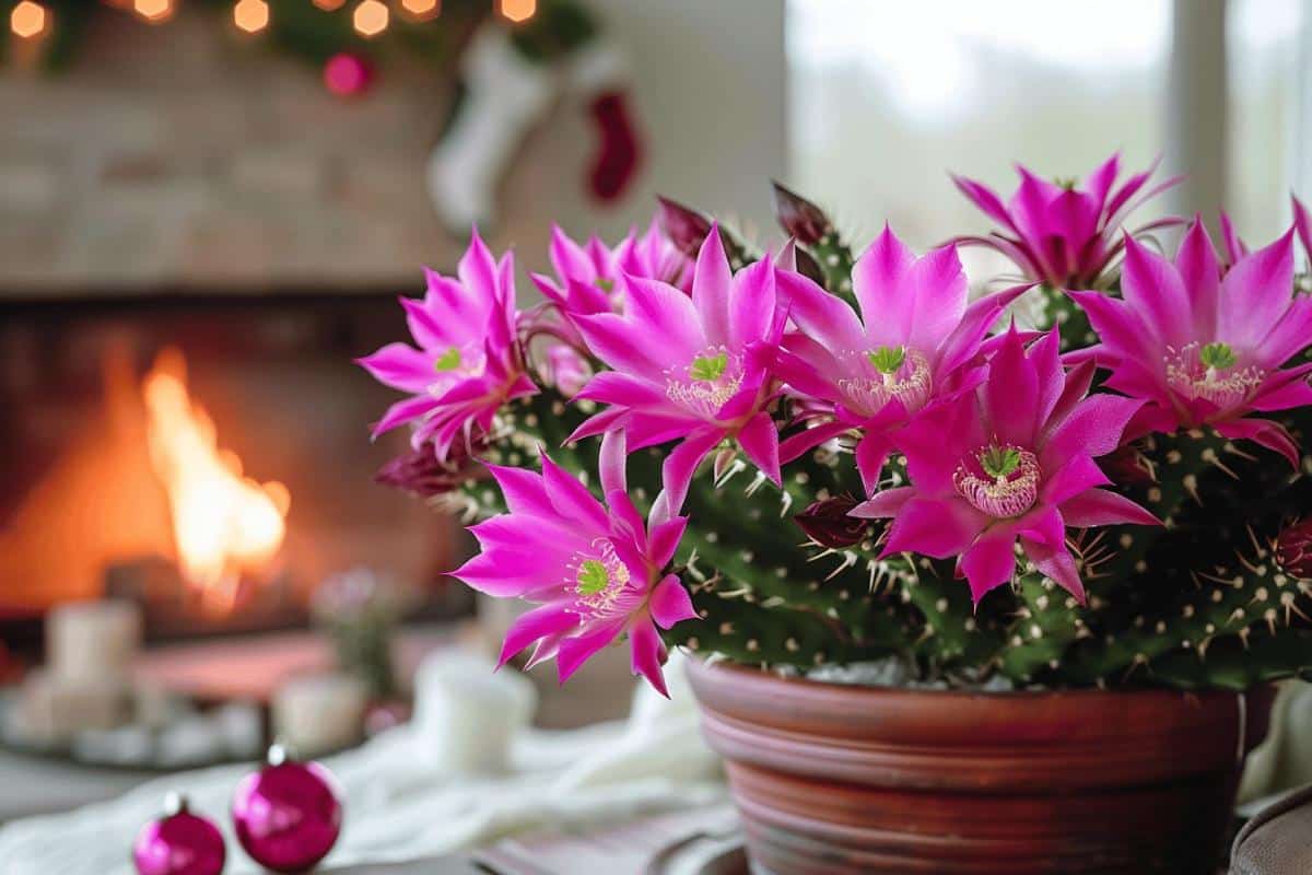 Cactus de Noël : faut-il le placer dehors ou dedans ?