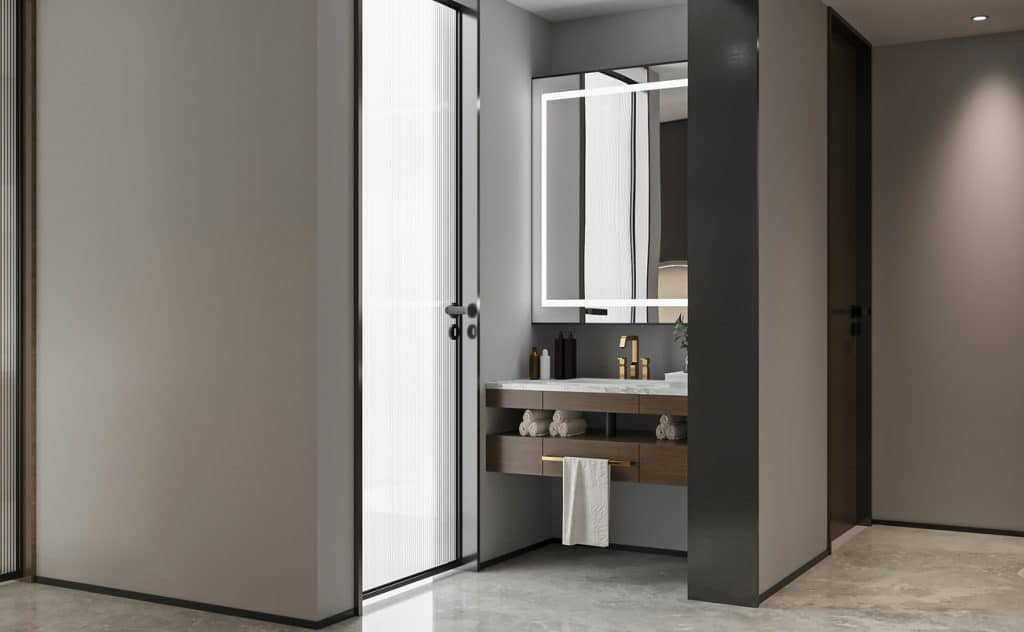 porte coulissante salle de bain