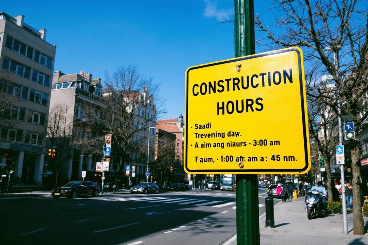 Quels sont les horaires de travaux autorisés le samedi ?